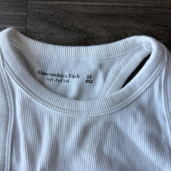 Women’s Abercrombie & Fitch White bodysuit XS Ribbed High Neck - Picture 2 of 5